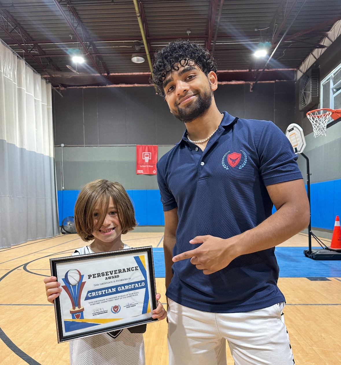 Cristian with his JAB coach